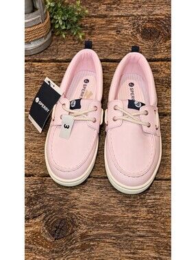 NWT Sperry Pink girls boat shoes, slip on, size 3